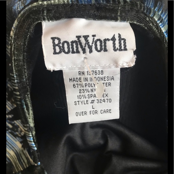 NWOT BONWORTH Blk/Blu SzL TOP - Picture 4 of 8